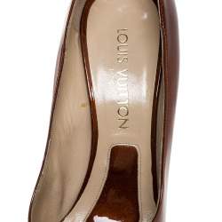 Louis vuitton Bronze Patent Leather Pointed Toe Pumps Size 40.5