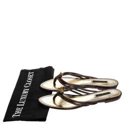 Pre Owned Louis Vuitton Damier Ebene Feel Free Thong Slide Flats Size 37