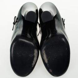 Pre Owned Louis Vuitton Teal Patent Fetish Mary Jane Pumps Size 40