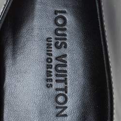 Pre Owned حذاء باليرينا فلات لوي فيتون بطراز ماري جان جلد لامع أسود مقاس 39.5