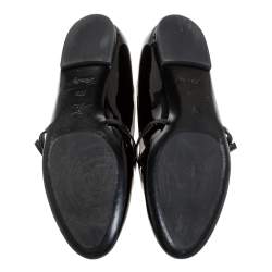 Pre Owned Louis Vuitton Black Patent Leather Mary Jane Ballet Flats Size 39.5