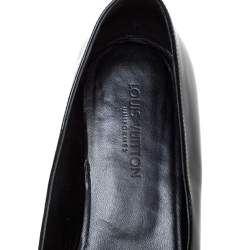 Pre Owned Louis Vuitton Black Patent Leather Mary Jane Ballet Flats Size 39.5
