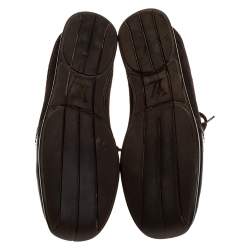 Louis Vuitton Brown Monogram Canvas and Suede Low Top Sneakers Size 38
