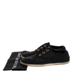 Louis Vuitton Black Leather Laceless Espadrille Sneakers Size 38.5