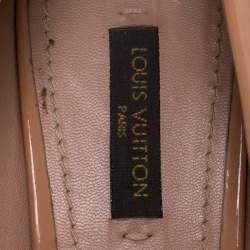 مملوكة مسبقًا Louis Vuitton Nude Patent Leather Oh Really! Peep Toe Platform Pumps Size 38