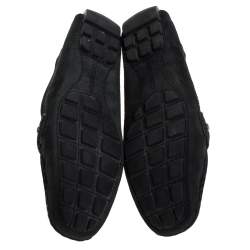 Pre Owned حذاء لوفرز أوكسفورد لوي فيتون سويدي أخضر و أسود مقاس 37.5