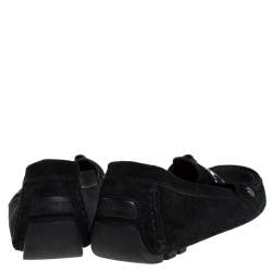 Pre Owned حذاء لوفرز أوكسفورد لوي فيتون سويدي أخضر و أسود مقاس 37.5