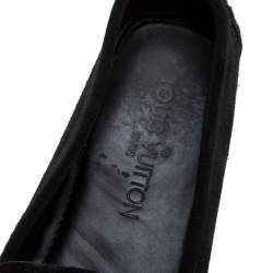 Pre Owned حذاء لوفرز أوكسفورد لوي فيتون سويدي أخضر و أسود مقاس 37.5