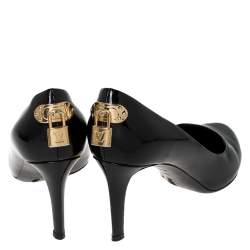 Louis Vuitton Black Patent Leather Oh Really! Pumps Size 36