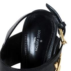 Pre Owned صندل لوي فيتون "هورايزون" جلد أسود مقاس 38.5