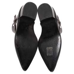 مملوكة مسبقًا Louis Vuitton Black Leather And Monogram Strap Charlotte Ankle Boots Size 39