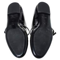 مملوكة مسبقًا حذاء فلات لوي فيتون بطراز ماري جان جلد لامع أسود مقاس 41