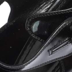 مملوكة مسبقًا Louis Vuitton Black Leather Mary Jane Embellished Platform Pumps Size 36.5