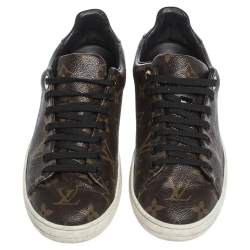 Louis Vuitton Monogram Canvas And Leather Trim Frontrow Low Top Sneakers Size 36.5