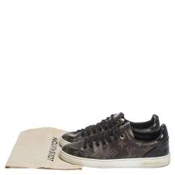 Louis Vuitton Monogram Canvas And Leather Trim Frontrow Low Top Sneakers Size 36.5