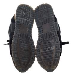 Louis Vuitton Monogram Canvas and Two Tone Mesh Run Away Lace Up Sneakers Size 38