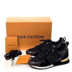 Louis Vuitton Monogram Canvas and Two Tone Mesh Run Away Lace Up Sneakers Size 38