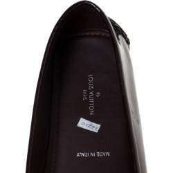 Pre Owned حذاء لوفرز أوكسفور لوي فيتون "دريفينغ" جلد لامع عنابي مقاس 38