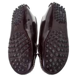 Pre Owned حذاء لوفرز أوكسفور لوي فيتون "دريفينغ" جلد لامع عنابي مقاس 38