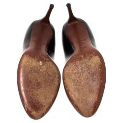 Pre Owned Louis Vuitton Black Leather Betty Pumps Size 39.5