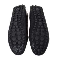 مملوكة مسبقًا Louis Vuitton Black Textured Leather Oxford Loafers Size 40