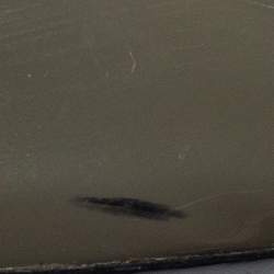 Pre Owned Louis Vuitton Grey Patent Leather Lou Peep Toe Pumps Size 37.5