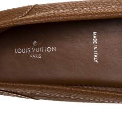 Pre Owned حذاء لوفرز لوي فيتون كلوز أب جلد بني مقاس 37