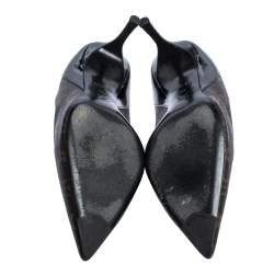 مملوكة مسبقًا حذاء كعب عالي لوي فيتون شاري كانفاس مونوغرامي أسود مقاس 40