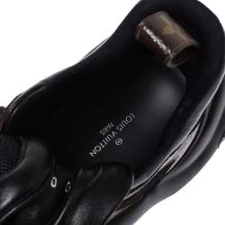 Pre Owned Louis Vuitton Black Monogram Canvas And Mesh LV Archlight Sneakers Size 38