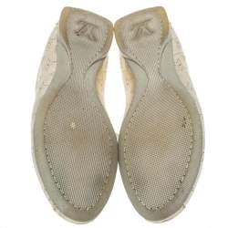 Pre Owned Louis Vuitton Metallic Gold Mahina Leather Trainers Sneakers Size 40.5