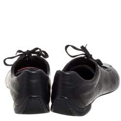Louis Vuitton Black Mahina Leather Low Top Sneakers Size 40.5