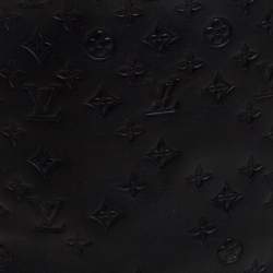 Pre Owned حذاء بوت منتصف ساق لوي فيتون "رواد تريب" مطوي جلد مونوغرامي بارز أسود مقاس 36