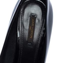 Pre Owned حذاء كعب عالي لوي فيتون "او ريالي !" جلد لامع أسود مقاس 41