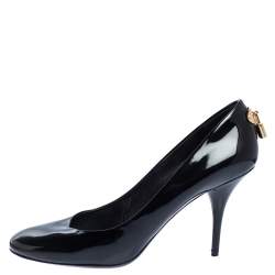 Pre Owned حذاء كعب عالي لوي فيتون "او ريالي !" جلد لامع أسود مقاس 41