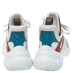 Pre Owned Louis Vuitton Multicolor Leather and Mesh LV Archlight Sneakers Size 40