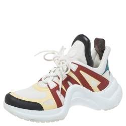 Pre Owned Louis Vuitton Multicolor Leather and Mesh LV Archlight Sneakers Size 40