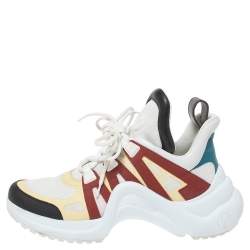 Pre Owned Louis Vuitton Multicolor Leather and Mesh LV Archlight Sneakers Size 40