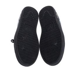 Pre Owned Louis Vuitton Black Patent Leather Frontrow Low Top Sneakers Size 35