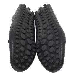 Pre Owned Louis Vuitton Blackk Monogram Embossed Leather Gloria Loafers Size 36