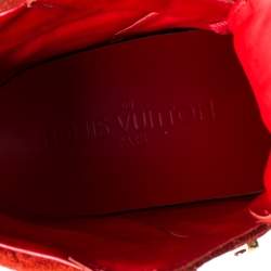 مملوكة مسبقًا حذاء رياضي لوي فيتون نعل روكي ميلنيوم قماش نقش مونوغرامي وسويدي أسود مقاس 37.5