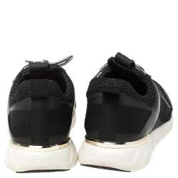 Pre Owned حذاء رياضي لوي فيتون شبكة وجلد أسود مونوغرامي مقاس 37