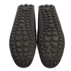 مملوكة مسبقًا حذاء لوفرز فلات لوي فيتون غلوريا جلد مطبوع مونوغرامي أسود مقاس 38.5