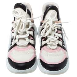 Louis Vuitton Black Leather and Monogram Canvas Trainers Sneakers Size 39  For Sale at 1stDibs