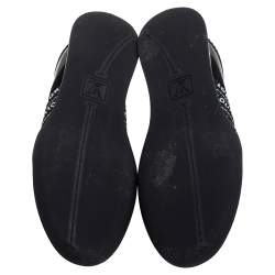 مملوكة مسبقًا حذاء رياضي لوي فيتون منخفض من أعلى سويدي جلد و جلد لامع أسود مقاس 35