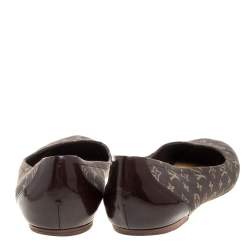 مملوكة مسبقًا Louis Vuitton Ebene Monogram Mini Lin Ballet Flats Size 36