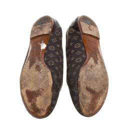 مملوكة مسبقًا Louis Vuitton Ebene Monogram Mini Lin Ballet Flats Size 36
