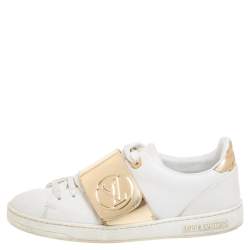 Louis Vuitton Gold Patent Leather Frontrow Sneakers Size 6.5/37 - Yoogi's  Closet
