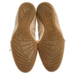 مملوكة مسبقًا حذاء رياضي لوي فيتون منخفض من أعلى جلد و ساتان بيج و ذهبي مقاس 38.5