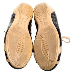 Louis Vuitton Amarante/Beige Monogram Vernis and Leather Low Top Sneakers Size 38.5