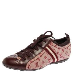 Louis Vuitton Brown/Red Monogram Canvas And Leather Frontrow Slip On  Sneakers Size 38 Louis Vuitton | The Luxury Closet